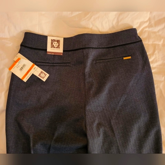 Anne Klein ~ Black/Maritime Blue Boot Leg Pants - Picture 4 of 6